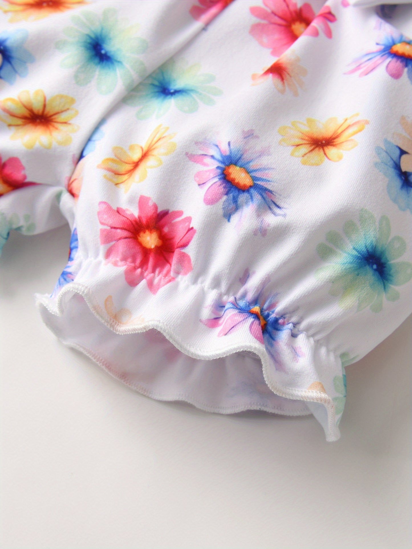 Summer Baby Girl Elephant Print Clothes Set Short Sleeve Romper+Short Pants+Bow Headband Newborn Infant Outfit