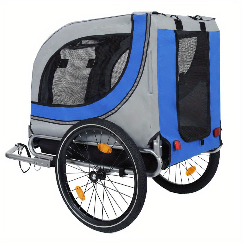 All Terrain Folding Bike Dog Trailer 120Lb Durable Steel