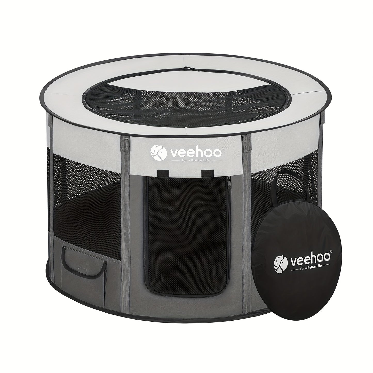 Veehoo Foldable Portable Dog Playpen for Indoor and Outdoor Use - Ideal for Small and Medium Dogs