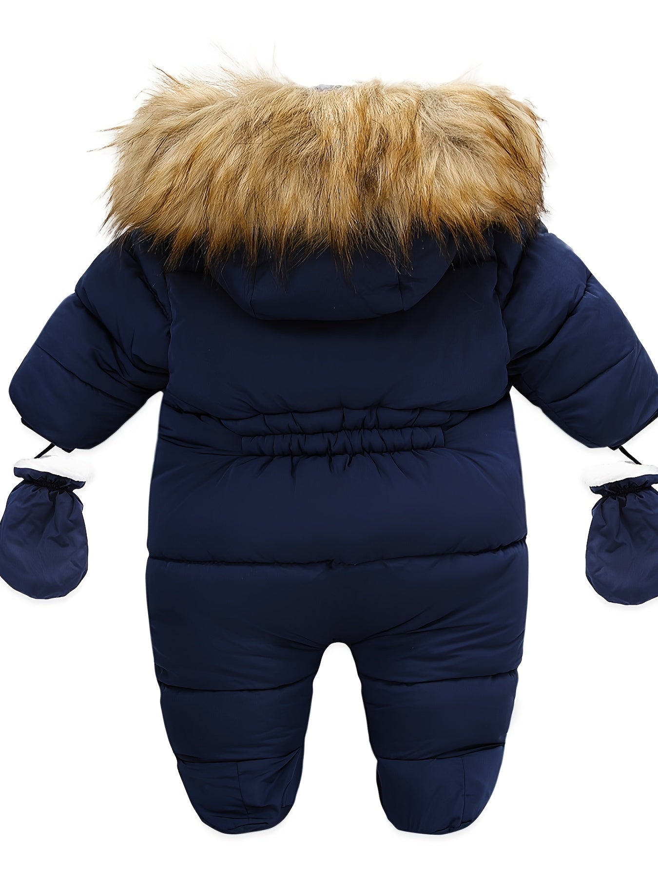 Winter Snowsuit Romper With Hooded Footie For Babies