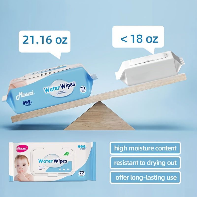 864pcs Water Wipes Pure Water Unscented & Hypoallergenic For Sensitive Skin Can Use Cleaning Wet Wipes Wipes Water Wipes 12 Packs Gifts For Family Mom - Loving Babies & Pets Shop