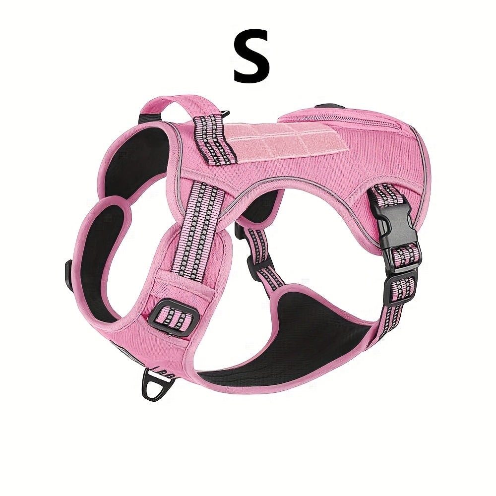 Vest-Style Tactical Dog Harness for Small to Medium Dogs in 6 Colors and Leash Compatible