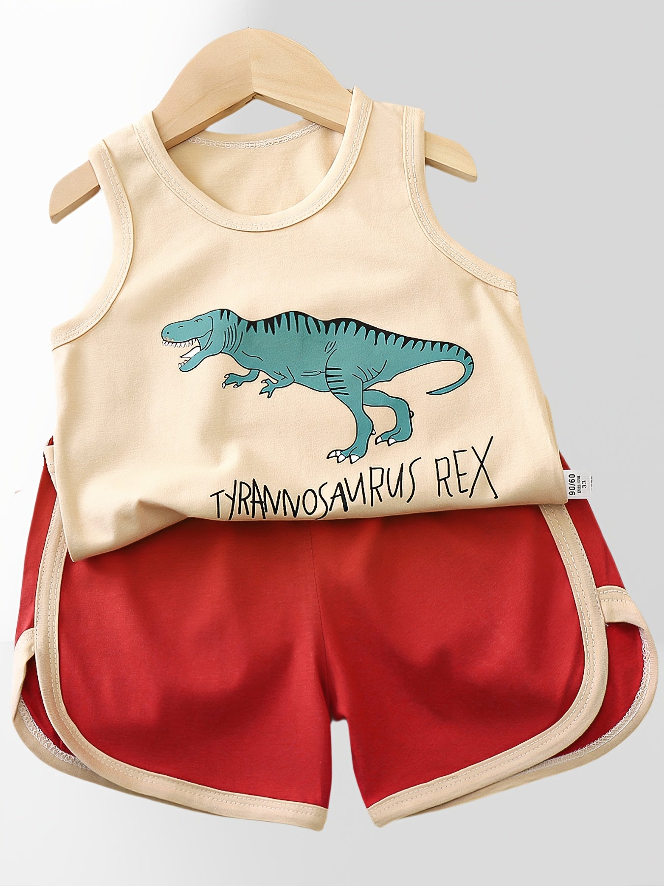 4 Sets Of 8pcs, Cute Cartoon Dinosaur Patterns for Boys, Vest And Shorts Set, Comfortable to Wear, Soft And Breathable. You Can Participate In The Surprise When Purchasing. Randomly Select One Customer And Get One Set As A Gi