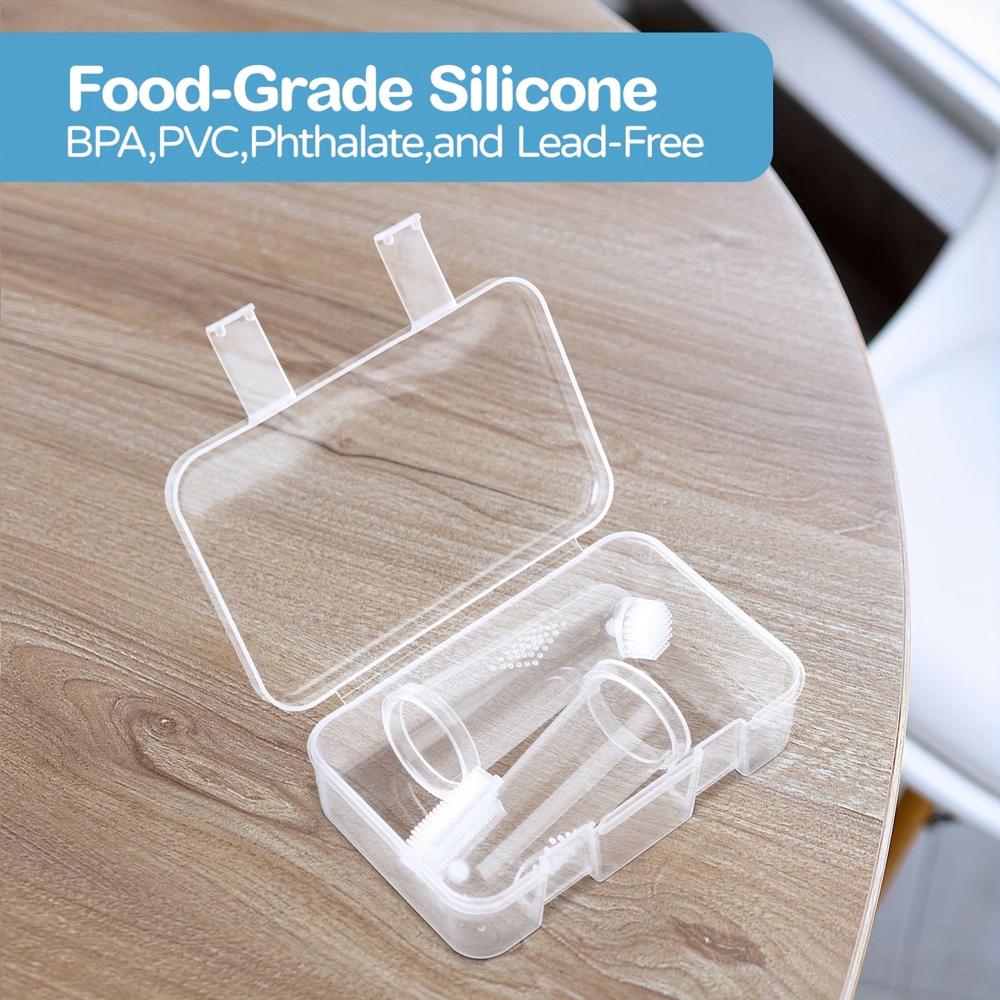 Baby Finger Toothbrush Set for Newborns and Toddlers Silicone Oral Cleaner and Massager 4pcs