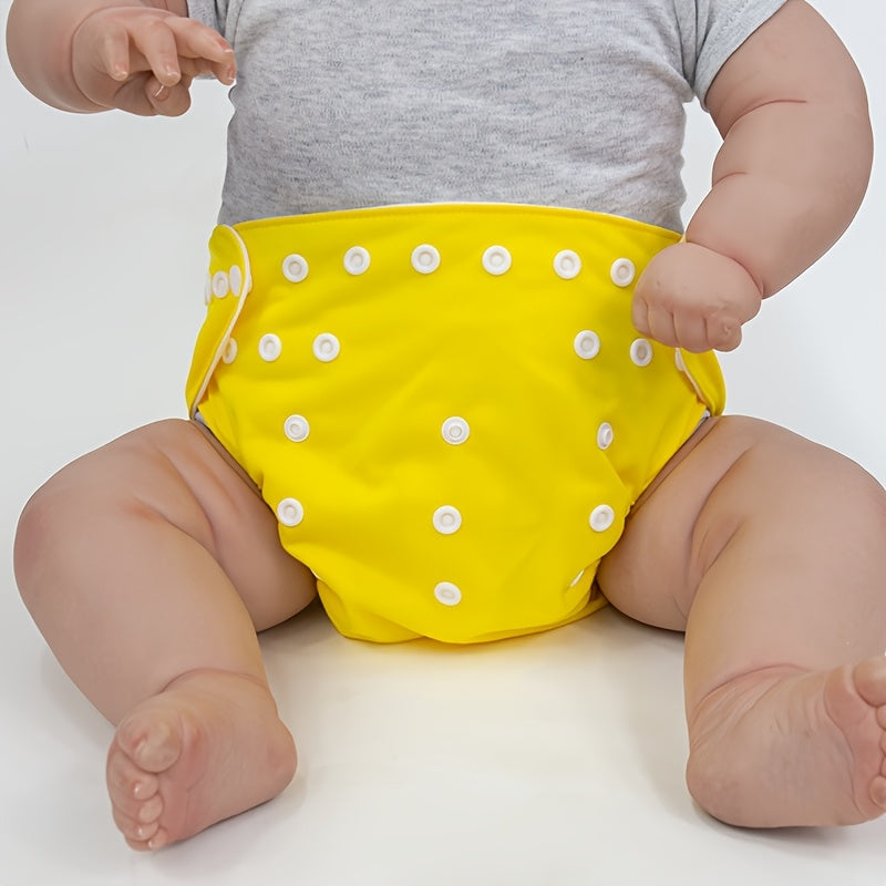 8pcs Washable Cloth Diapers Set for Newborn to 3 Years Adjustable Reusable Baby Essentials