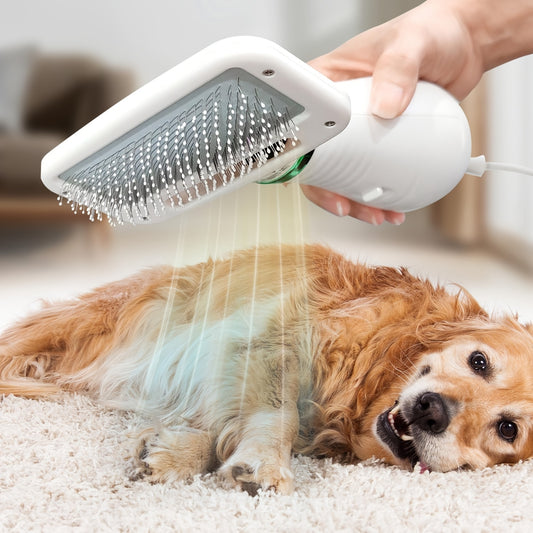LIVEKEY 2-in-1 Pet Grooming Dryer and Slicker Brush for Dogs and Cats with Adjustable Heat