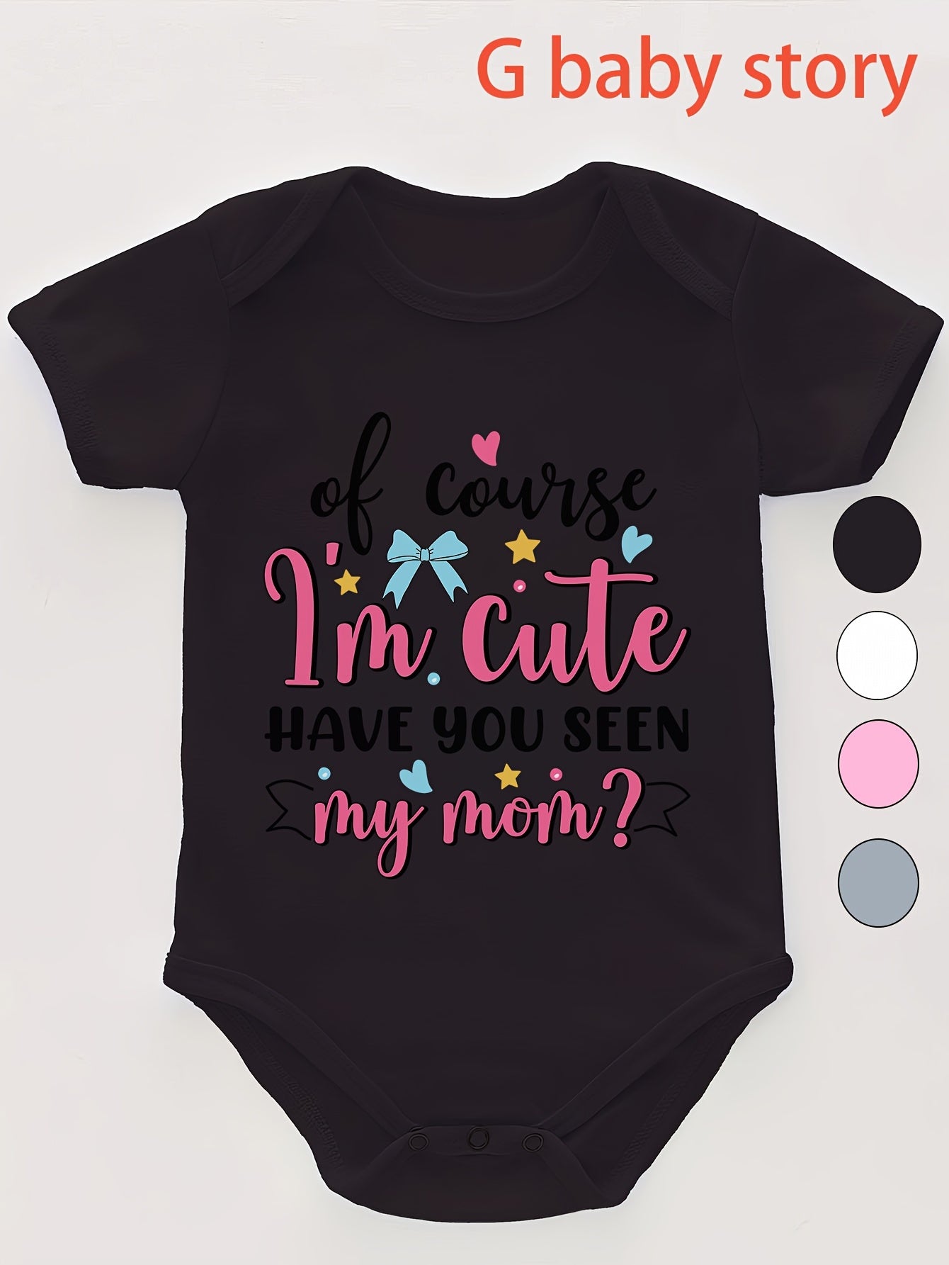 G Baby Story Cute Baby Girl Newborn Romper Soft Cotton Outfit with Star and Butterfly Prints