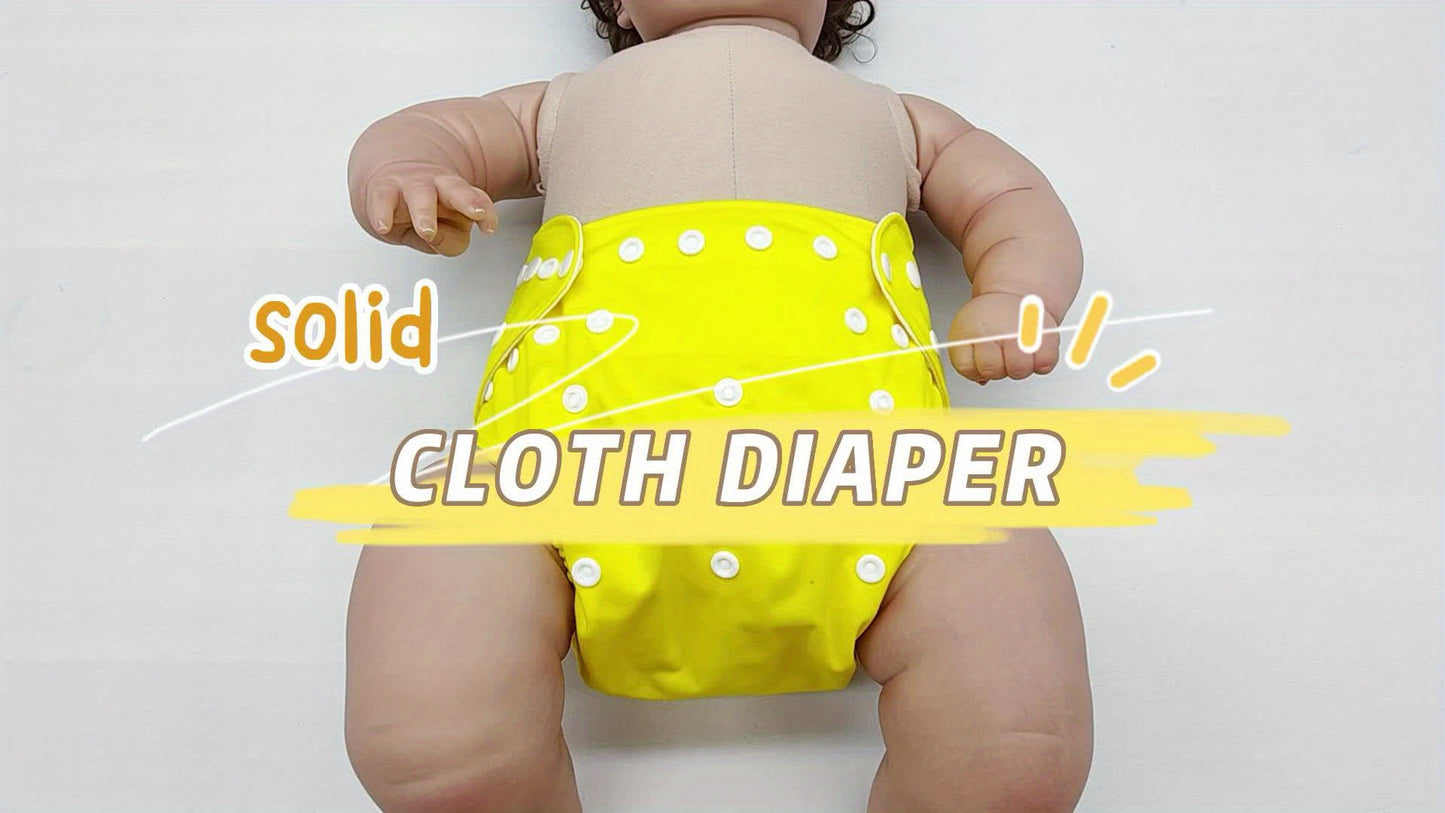 8pcs Washable Cloth Diapers Set for Newborn to 3 Years Adjustable Reusable Baby Essentials