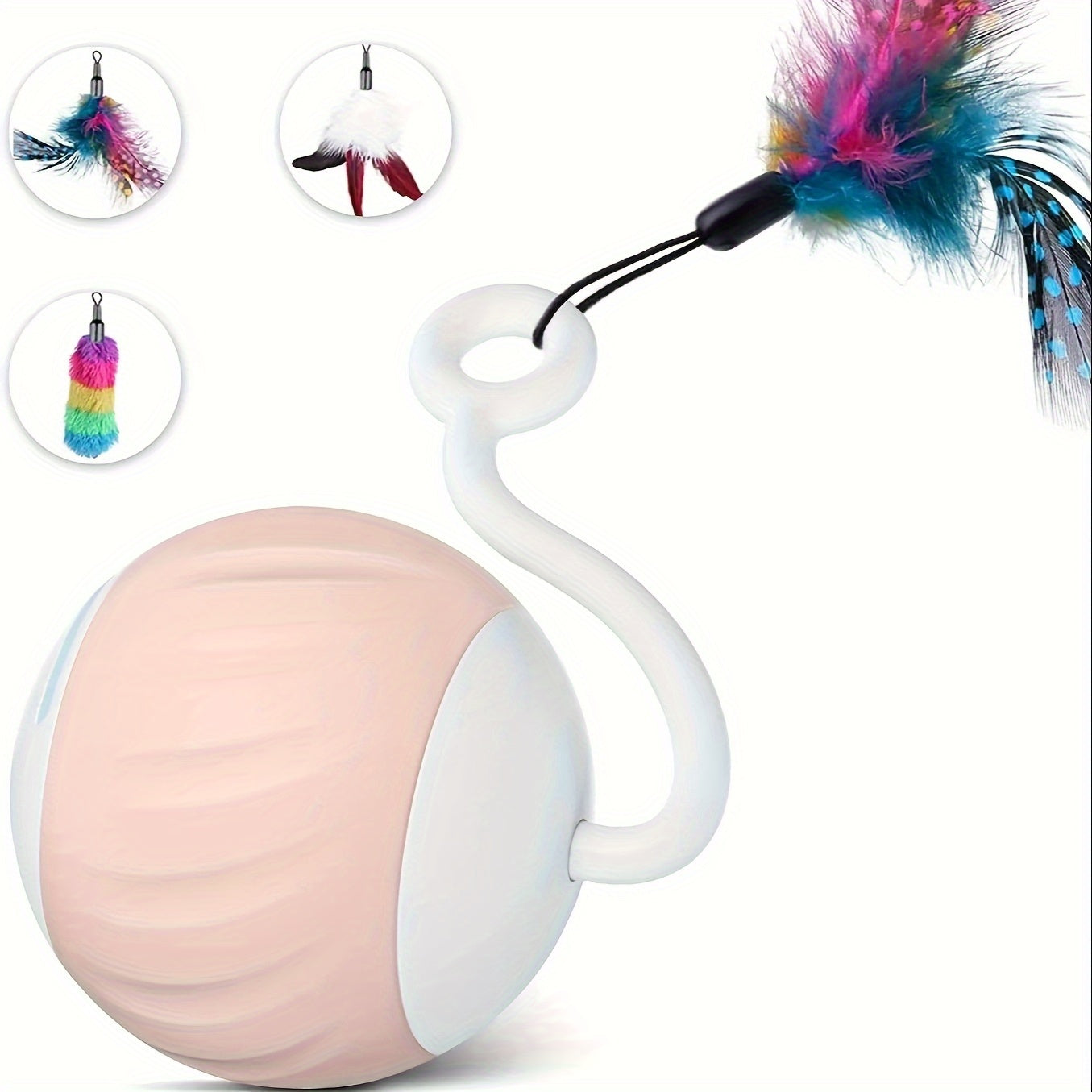 Interactive Motion Activated Electric Cat Toy Ball with RGB Lighting and Dual Speeds