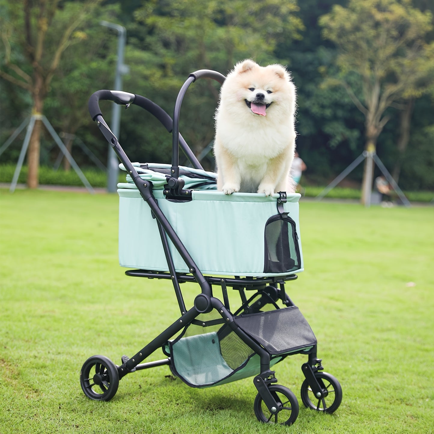 3 IN1 Dog Stroller for Small Medium Dogs, Up to 48 lbs Pet Stroller with Detachable Carrier and Car Seat