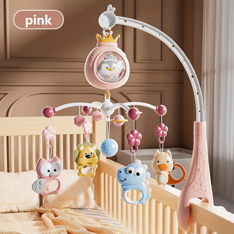 Bed Hanging Toys With Lights Lullabies Wind Chimes For Nursery 360 Degree Rotation Auto Off Timer Gifts