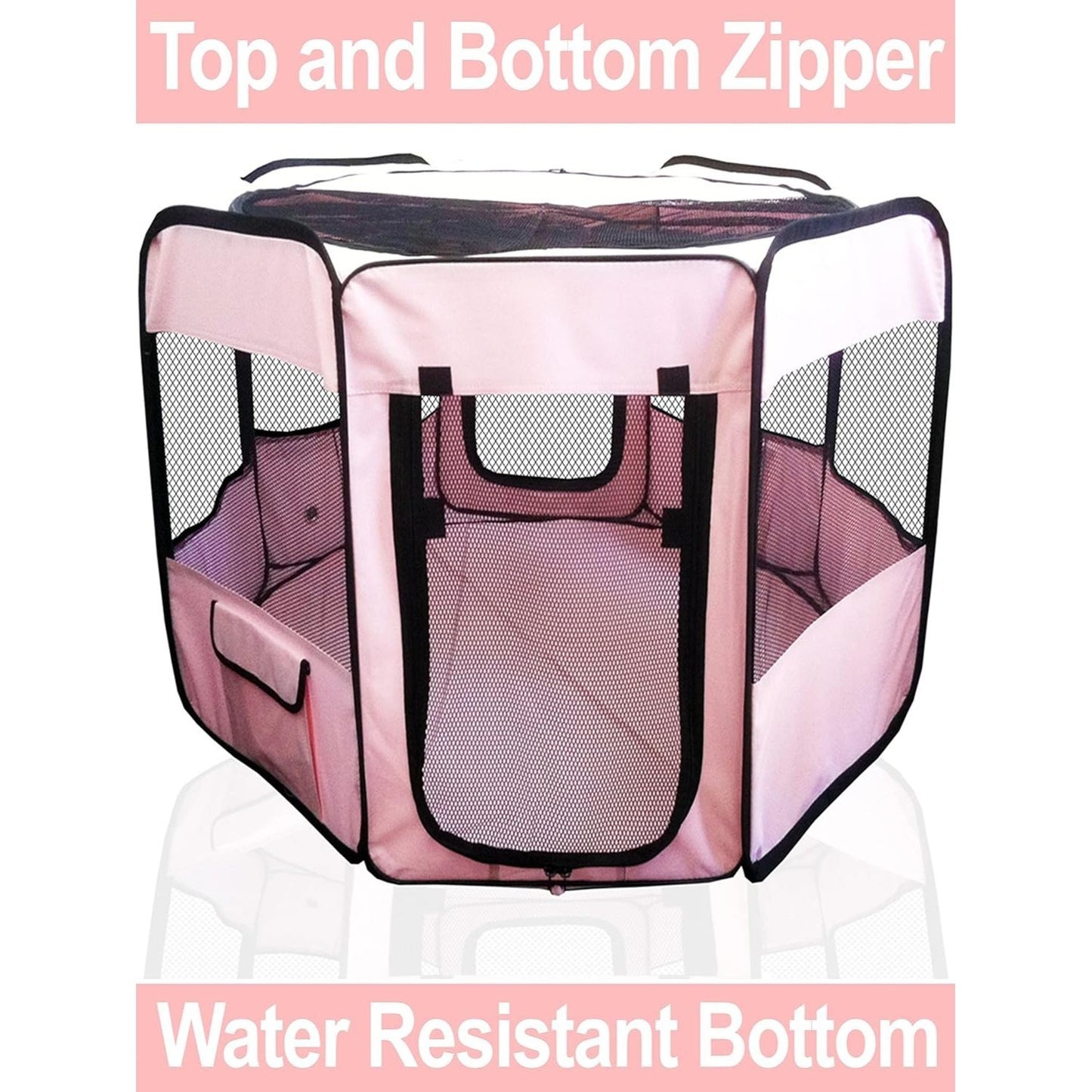 Portable Pet Playpen 45 Inch Large Puppy Kennel for Dogs and Cats Easy Storage Design