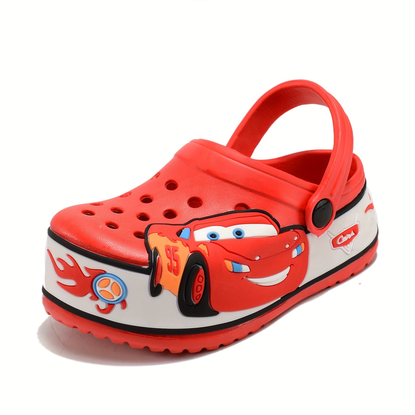 Disney Cars Lightning McQueen EVA Boys Wooden Clogs Lightweight Anti Slip Casual Shoes