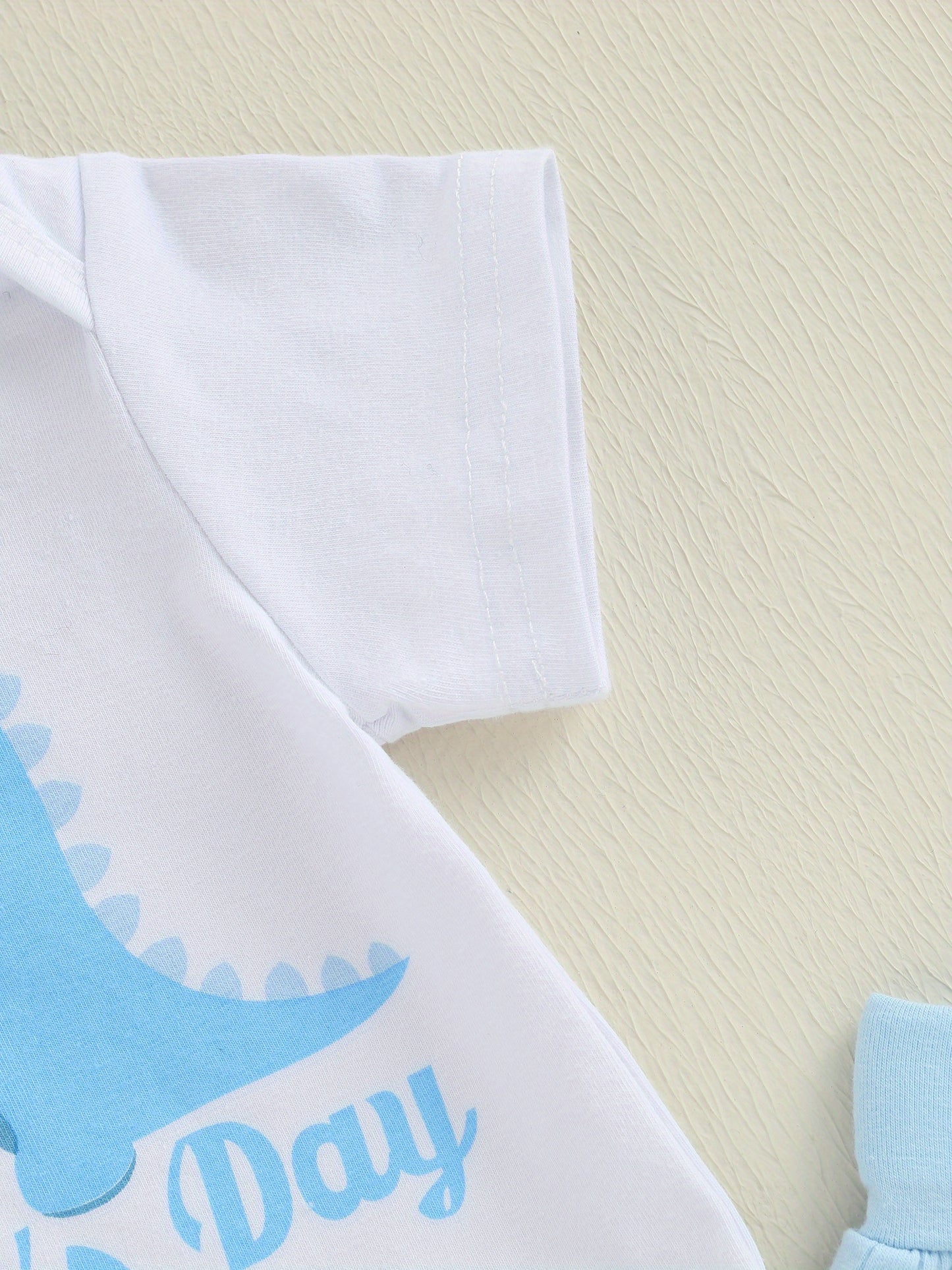 3pcs Newborn Baby Summer Outfit Dinosaur Elephant Romper Long Pants Hat Set