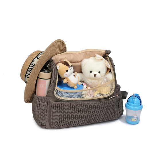 Mommy Backpack, Trendy Travel Backpack With Changing Pad, Stroller Straps, Stroller Hanging Bag