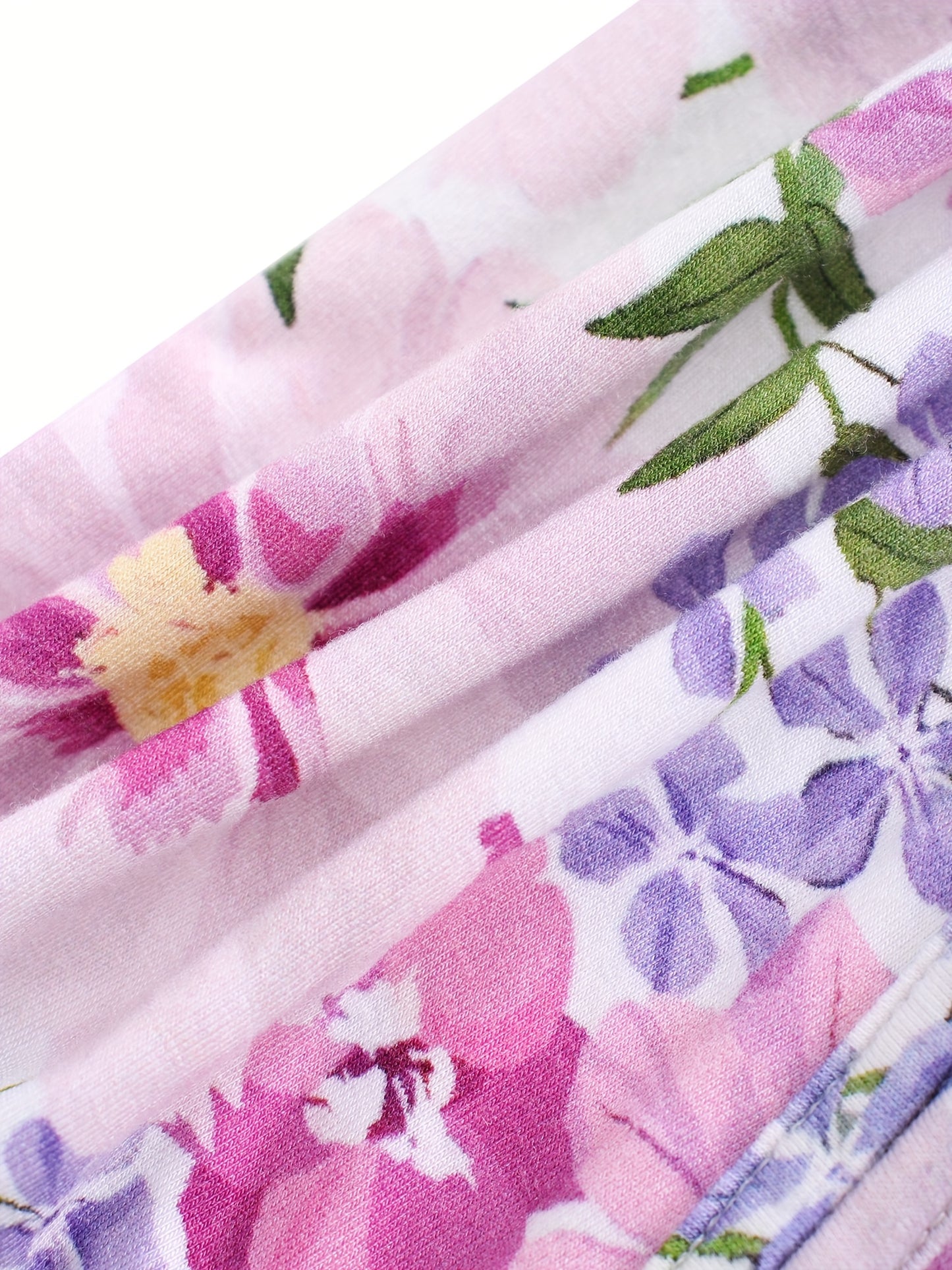 Ship From US, POSHTOT Morning Glory Print Bamboo Fiber Baby Long Sleeve Pants Tights. Comfortable Fit, Cute, Baby Two-way Zip-up Onesie With Folding Feet And Mittens For Ages 0-2. Casual Outdoor Jumpsuit For Babies.Children'S