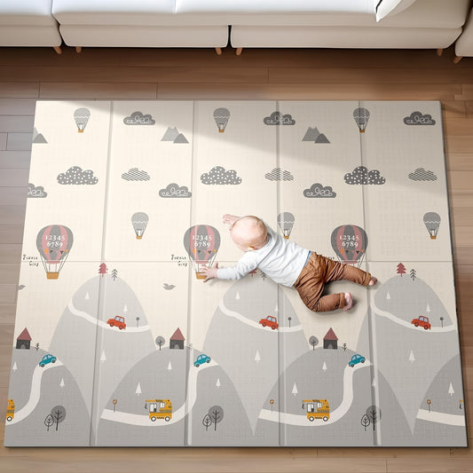 UANLAUO Reversible Baby Play Mat 71 X 59 Inches Foldable Anti Slip Crawling Mat