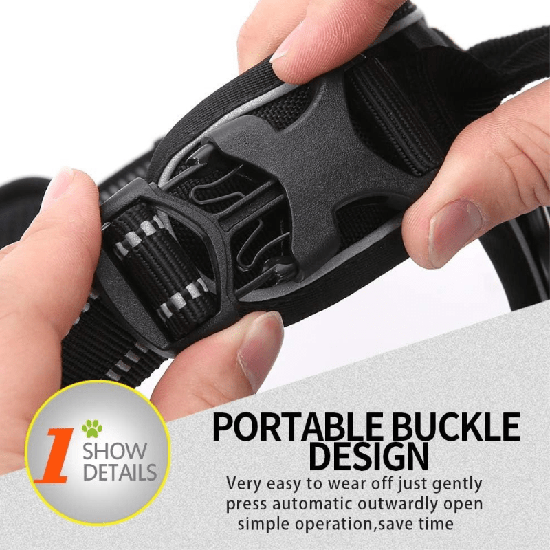 Soft Front Dog Harness Best Reflective No Pull Design with Convenient Handle