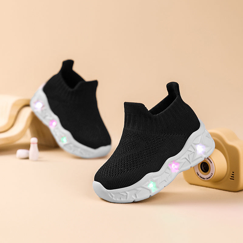 2026 Classic Light-Up Sneakers for Boys and Girls Lightweight Slip-On Streetwear Style