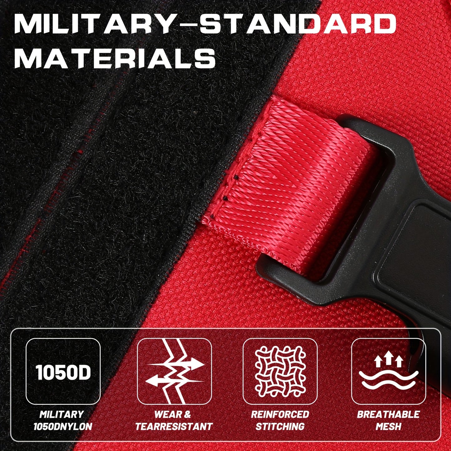 Escape-Proof Dog Harness - Reflective, No-Pull, Soft Padded Vest with Adjustable Straps & Dual Handles for Large Dogs | Ideal for Walking, Hiking & Training