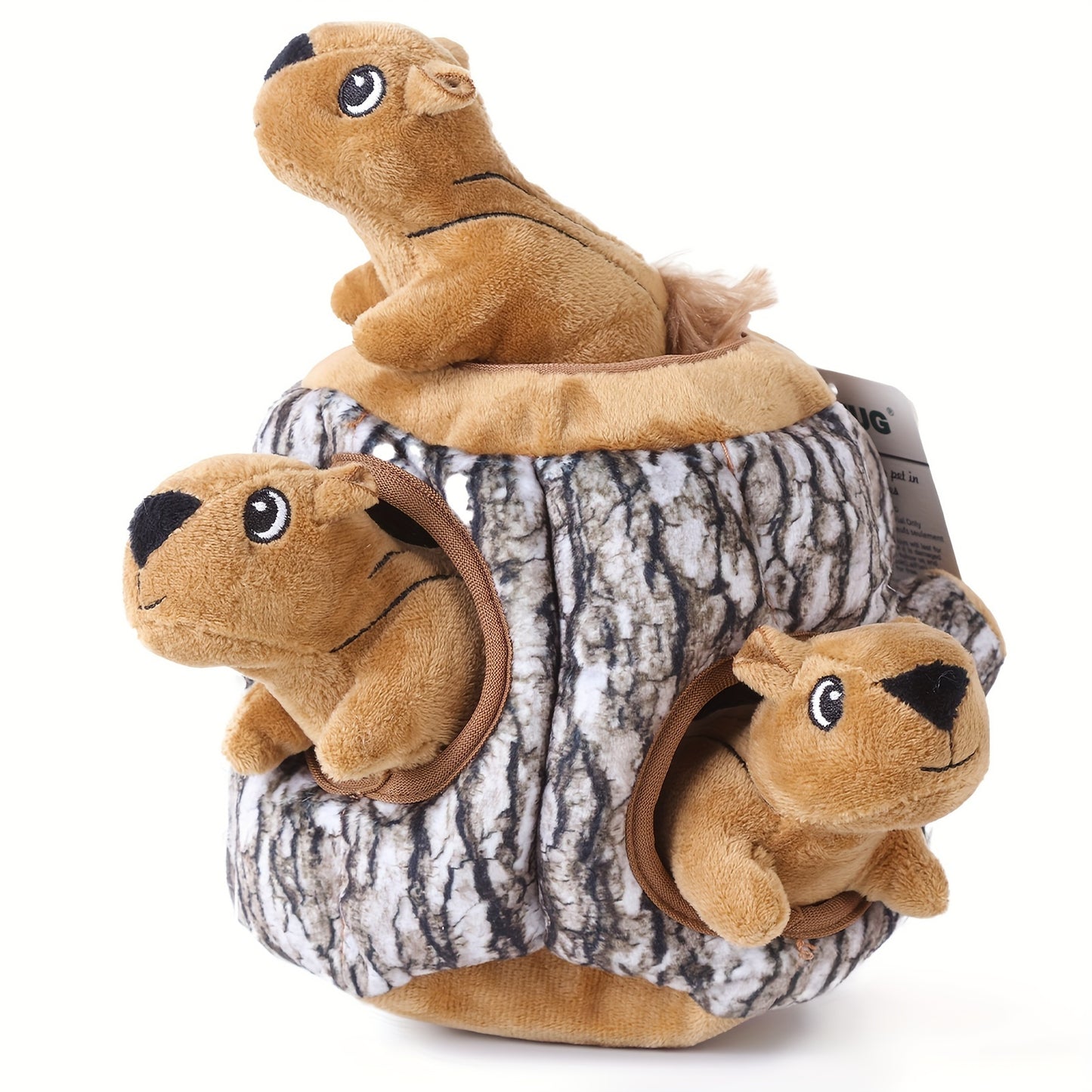 Laifug Hide and Seek Squirrel Plush Dog Toy Interactive Fun for All Breeds