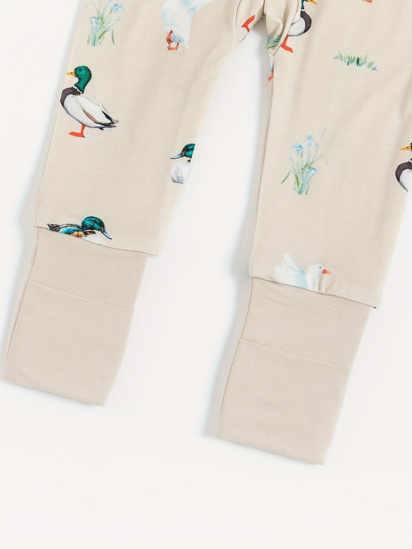 MIOZING Bamboo Fiber Bodysuit For Infants, Duck Goose Pattern Long Sleeve Onesie, Baby Girl'S Outdoor Clothing, for Outdoor