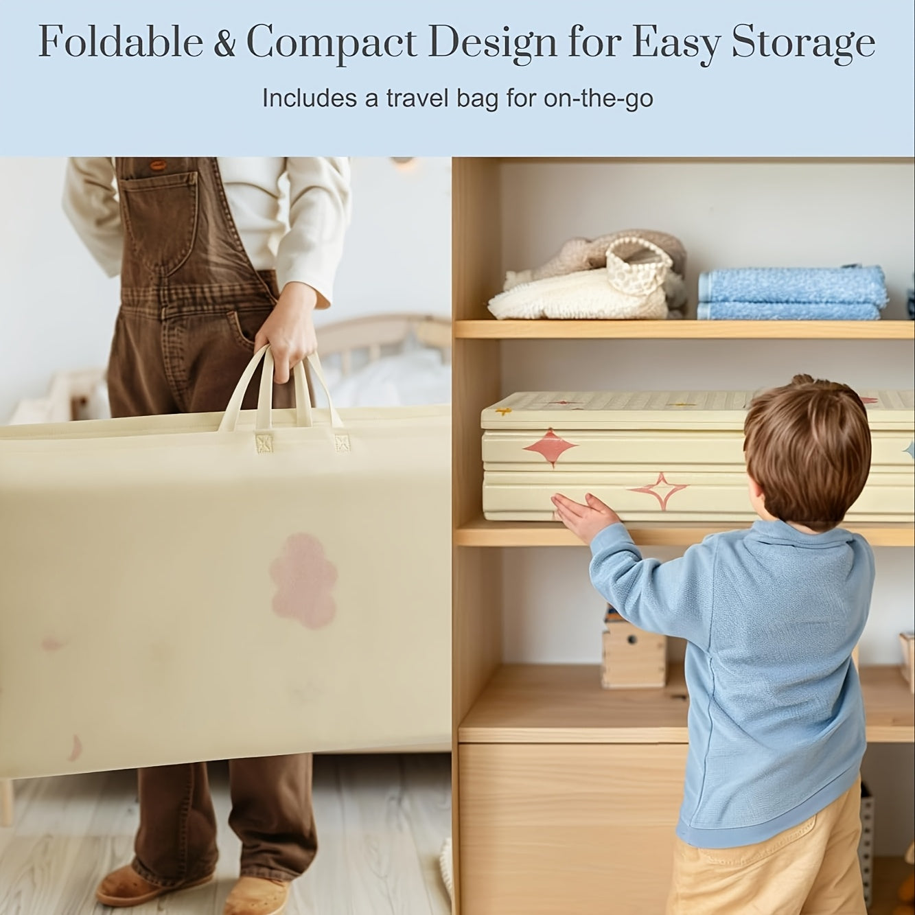 Extra Large Reversible ABC Padded Play Mat for Infants and Toddlers Waterproof Foam Mat