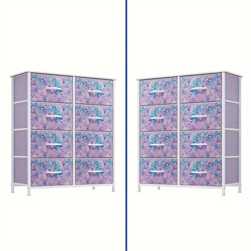 Hygge Nook Fabric Dresser Tall Storage Unit with 8 Drawers for Closet and Entryway