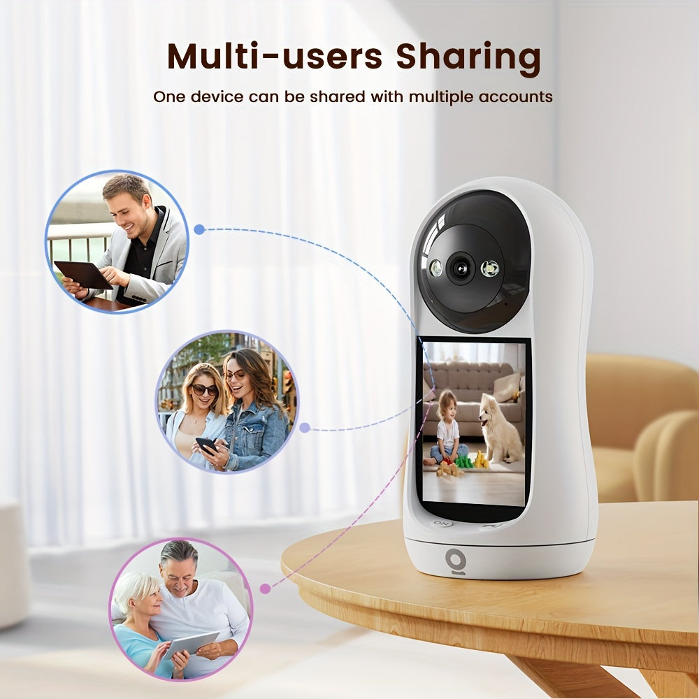 3MP PTZ Indoor WiFi Smart IP Security Camera with HD Video and Full Color Night Vision