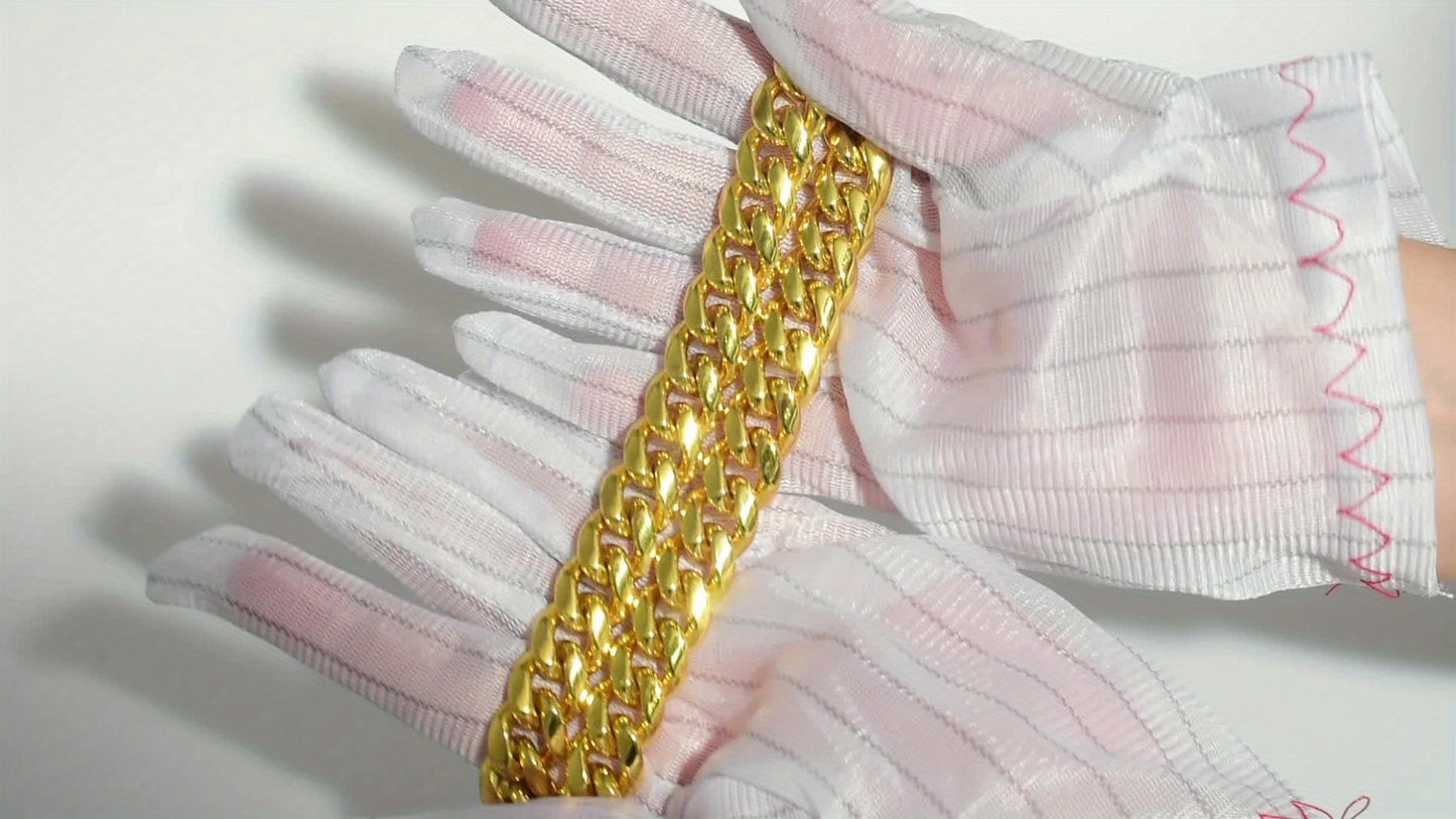 LuxLife 10mm Stainless Steel Dog Leash – Chew-Proof and Waterproof with Leather Handle