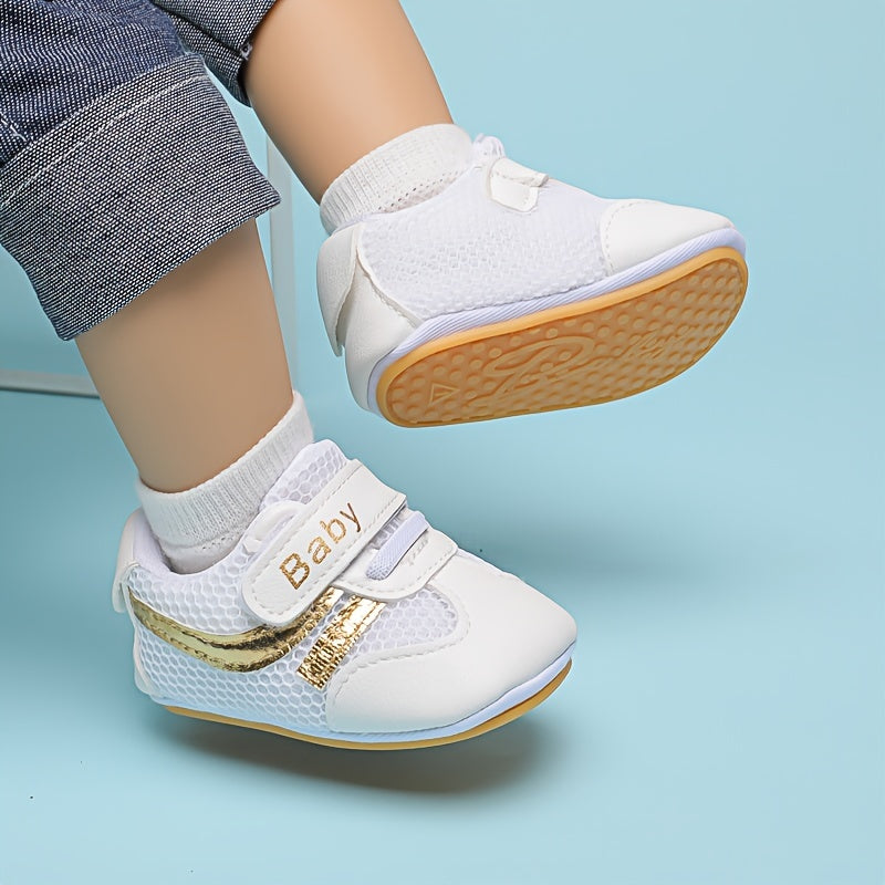 Casual Comfortable Mesh Sneakers For Baby Boys, Breathable Lightweight Non Slip Walking Shoes For Indoor Outdoor, Spring And Autumn