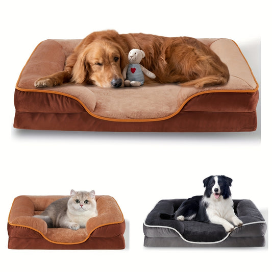 FluffyDream Orthopedic Dog Bed with Egg-Crate Memory Foam for All Dog Sizes and Travel
