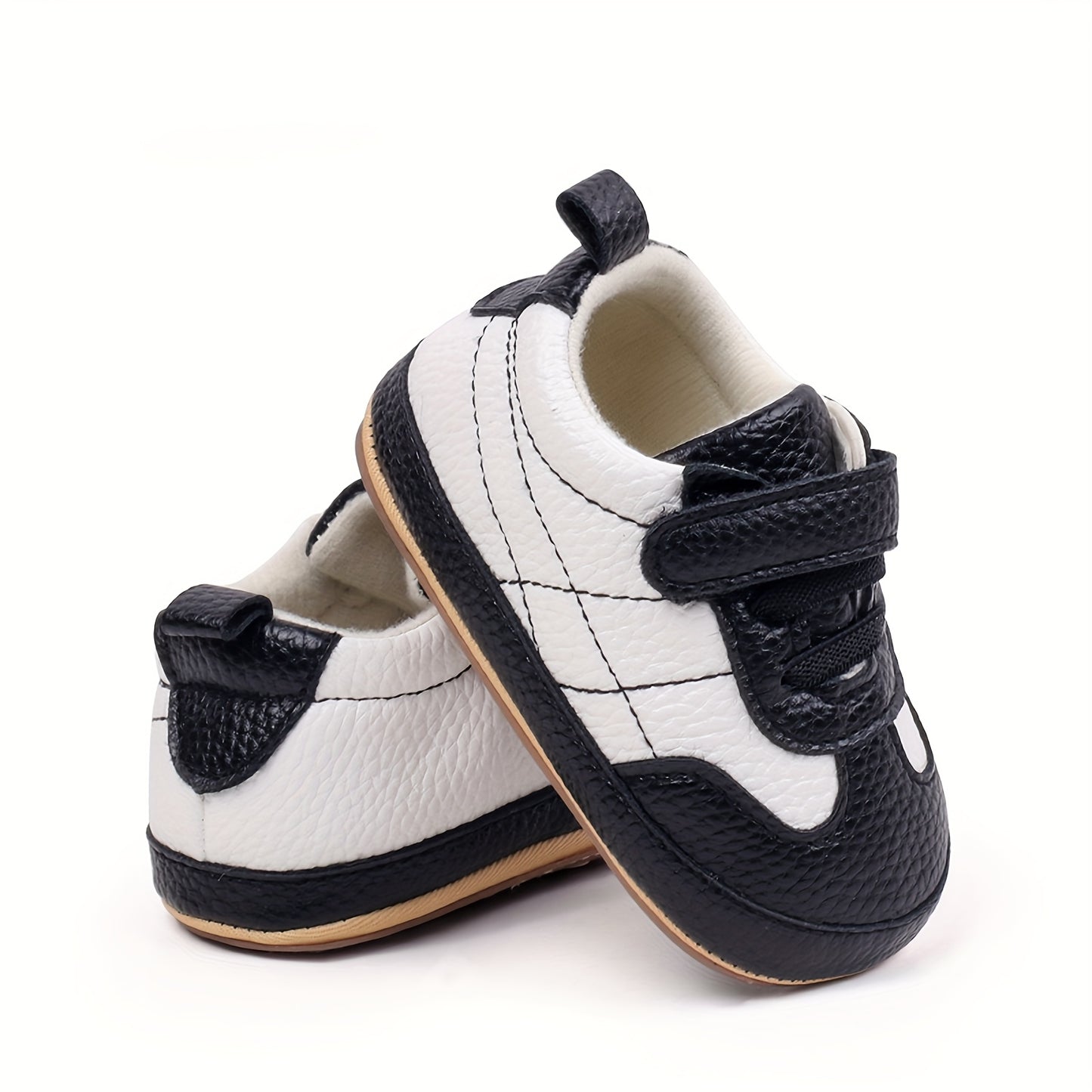 Baby Boys Girls First Walker Sneakers - Anti-Slip Sole, Slip-On Infant Shoes with Cushioned Insole - Lightweight Pre-Walking Shoes for Toddlers, All-Season Practice Walking Shoes (White/Black/, Navy/, Brown/) - Parent-Favorit