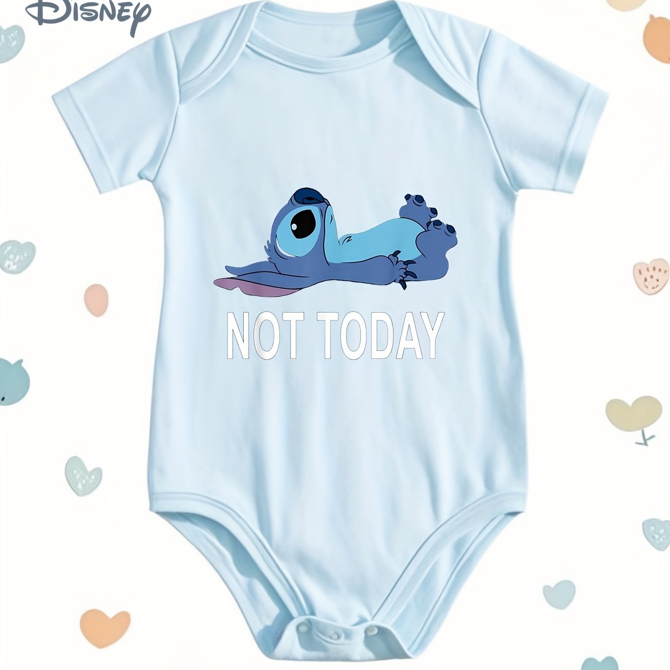 Disney Lilo Stitch Not Today Stitch Baby Jumpsuit for Infants and Toddlers Outdoors