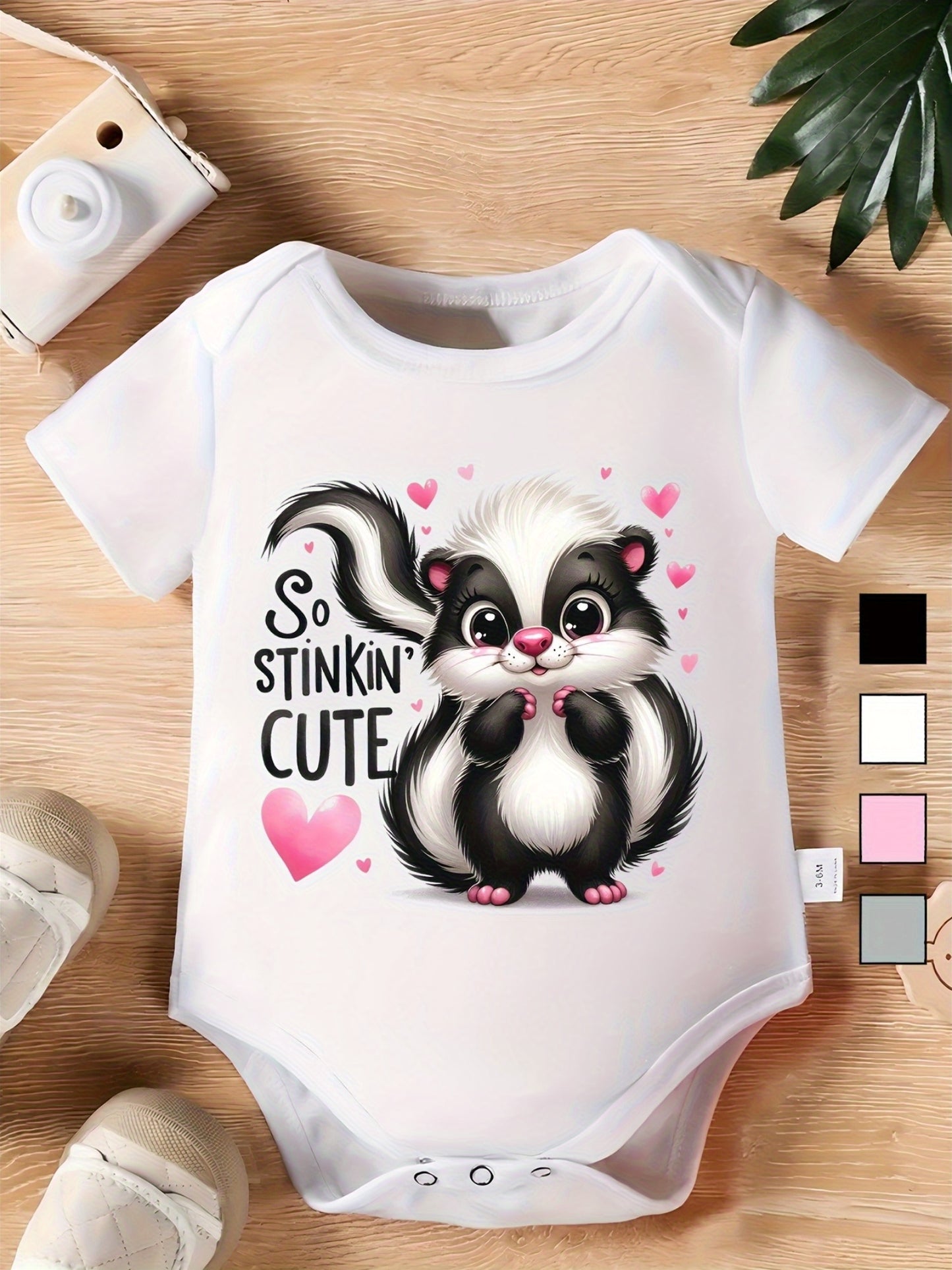 Cute Animal Print Baby Onesie for Spring and Summer 0-12 Months Soft Cotton Outfit
