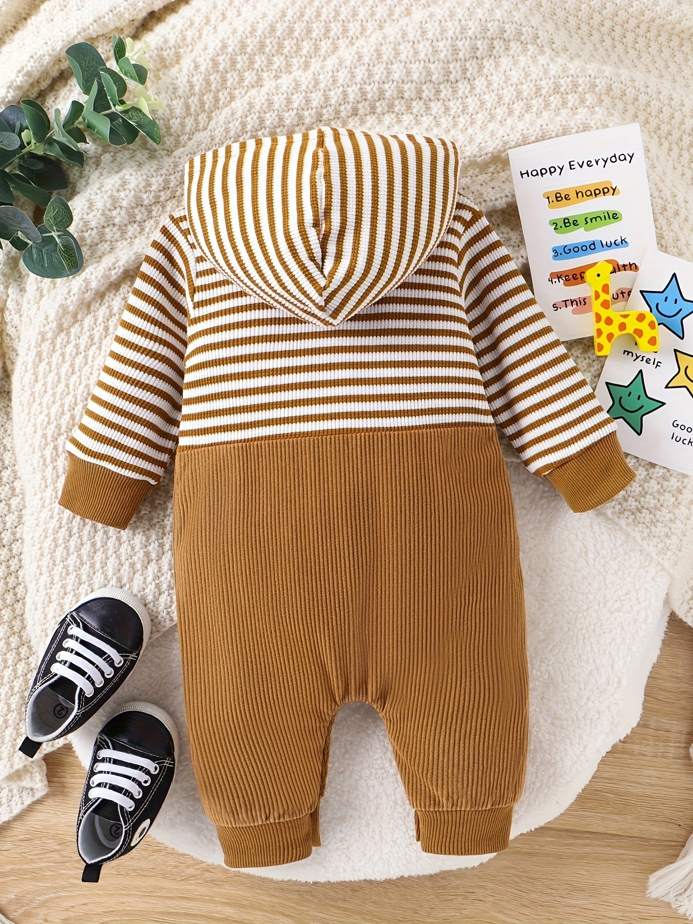 Baby Boy Long Sleeve Romper And Pocket Pants Set For 0 To 18 Months Winter Fall Outfit Cozy Cotton
