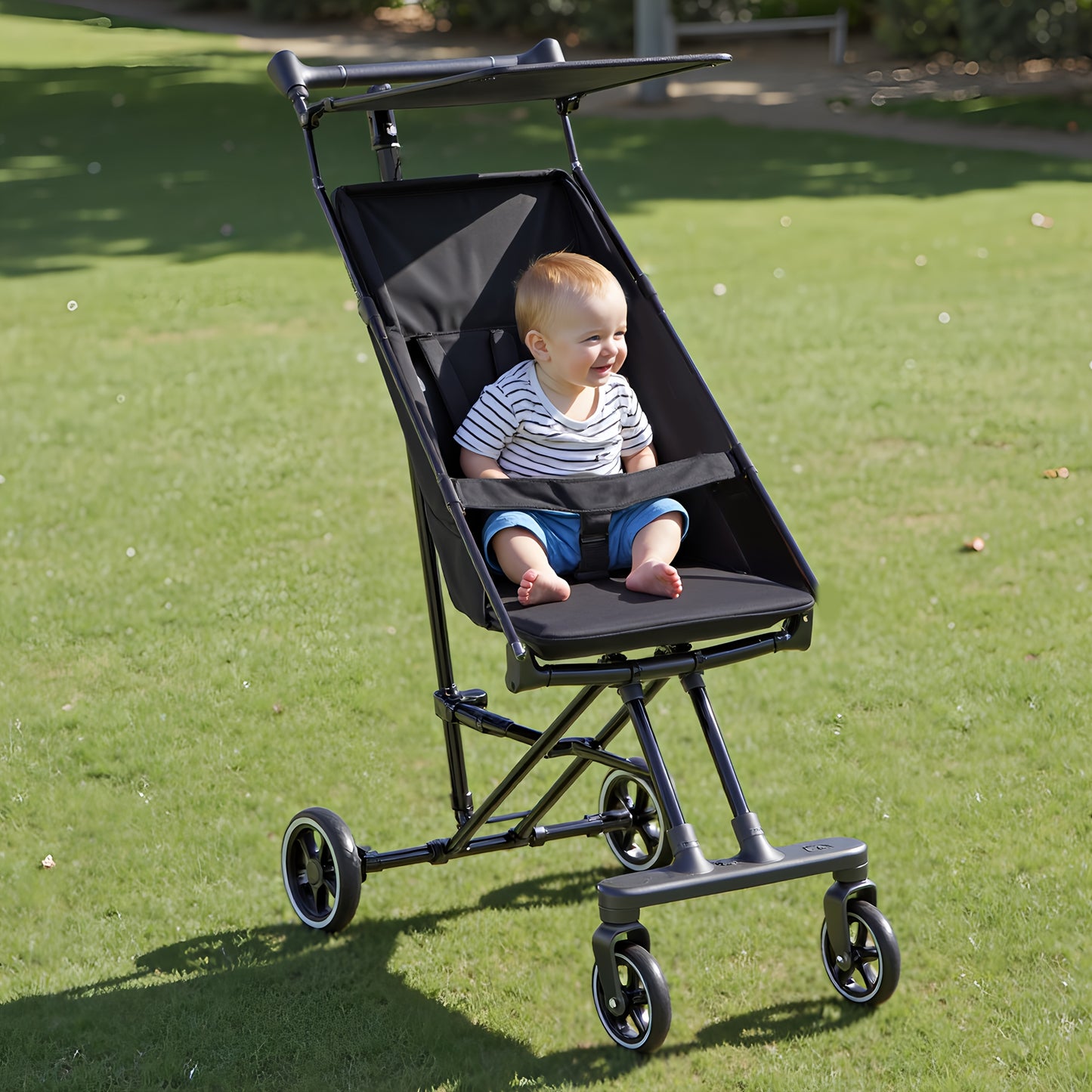 Youngsters 2-in-1 Stroller – Lightweight Folding Trolley with Stainless Steel Frame
