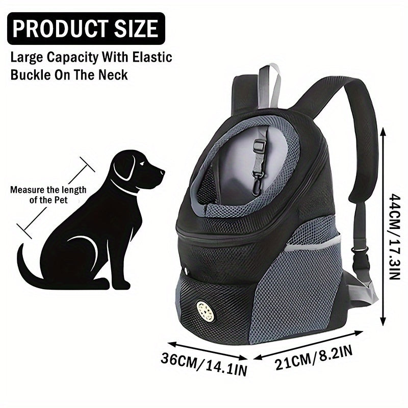 Breathable Mesh Dog Backpack With Adjustable Straps And Belt