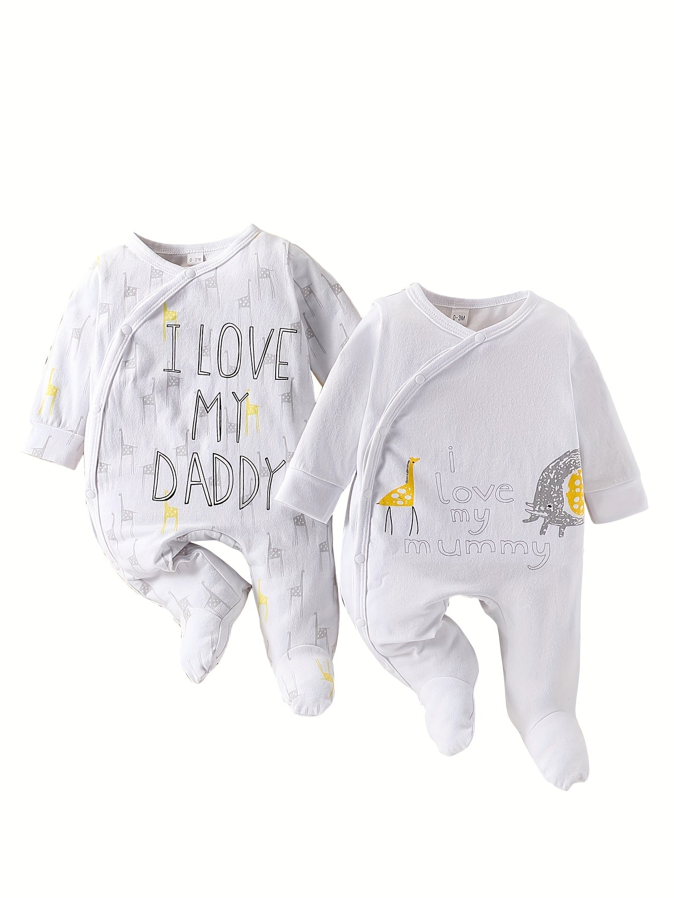 2pcs Cute Baby Boy Romper Long Sleeve Infant Jumpsuit Soft Cotton Outfit for Outdoors