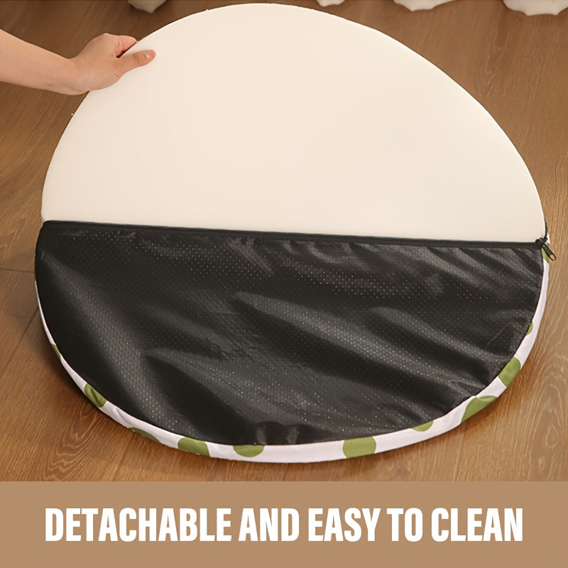 Round Mat Cat Nest Soft Cozy Mattress for Dogs and Cats Indoor Summer Sleep 27 Inch