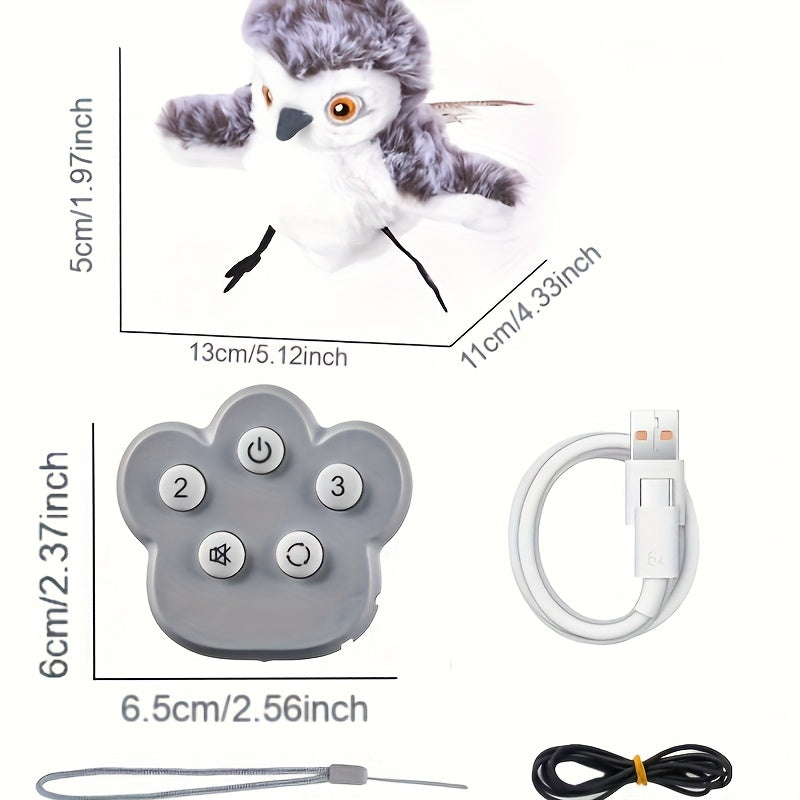 2.4G Remote Control Interactive Cat Toy with 3 Hunting Modes USB Rechargeable Plush Design