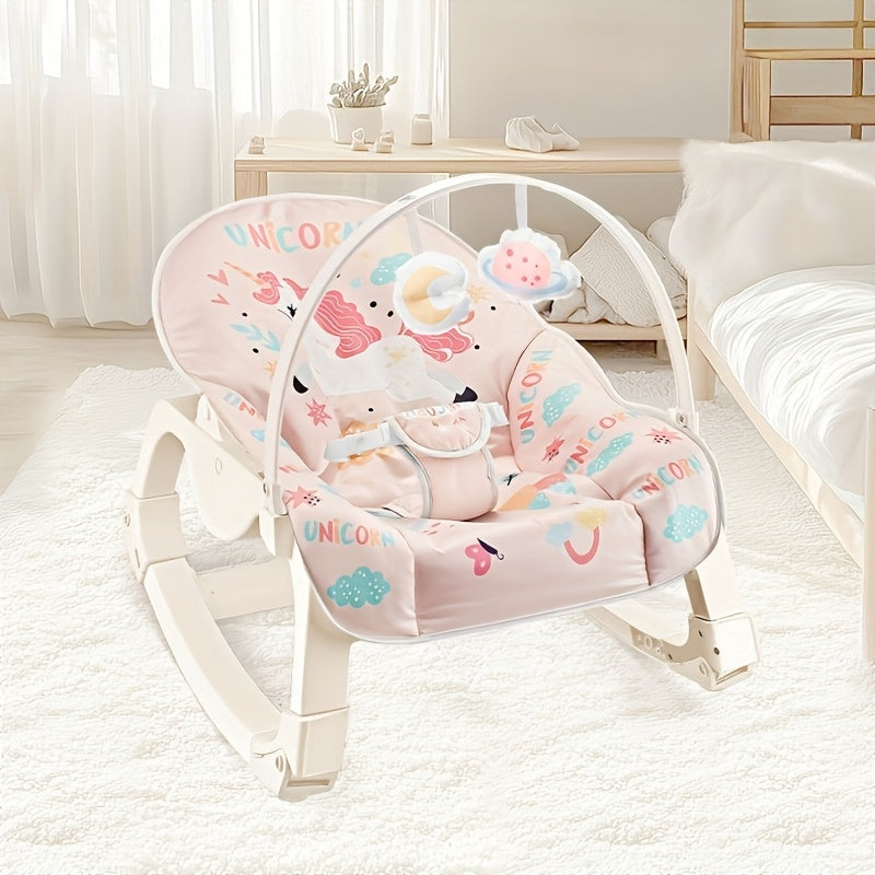 Baby Rocking Chair Super Soft Cloth Multifunctional Soothing Recliner for Newborns