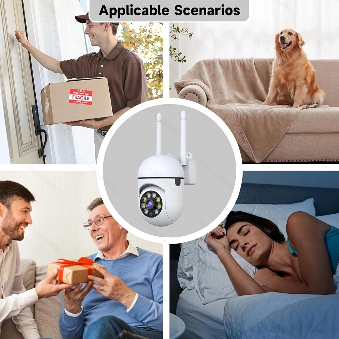 Wireless 1080P Surveillance Camera Dual Band WiFi 360 Degree PTZ Rotation Baby Care