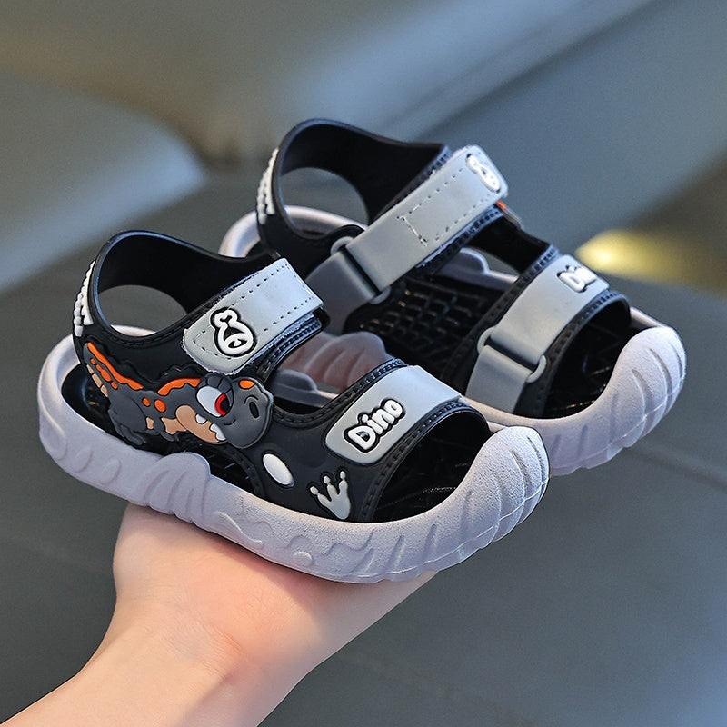 Boys and Girls Summer Beach Shoes with Soft PVC Sole Adjustable Lightweight Sandals