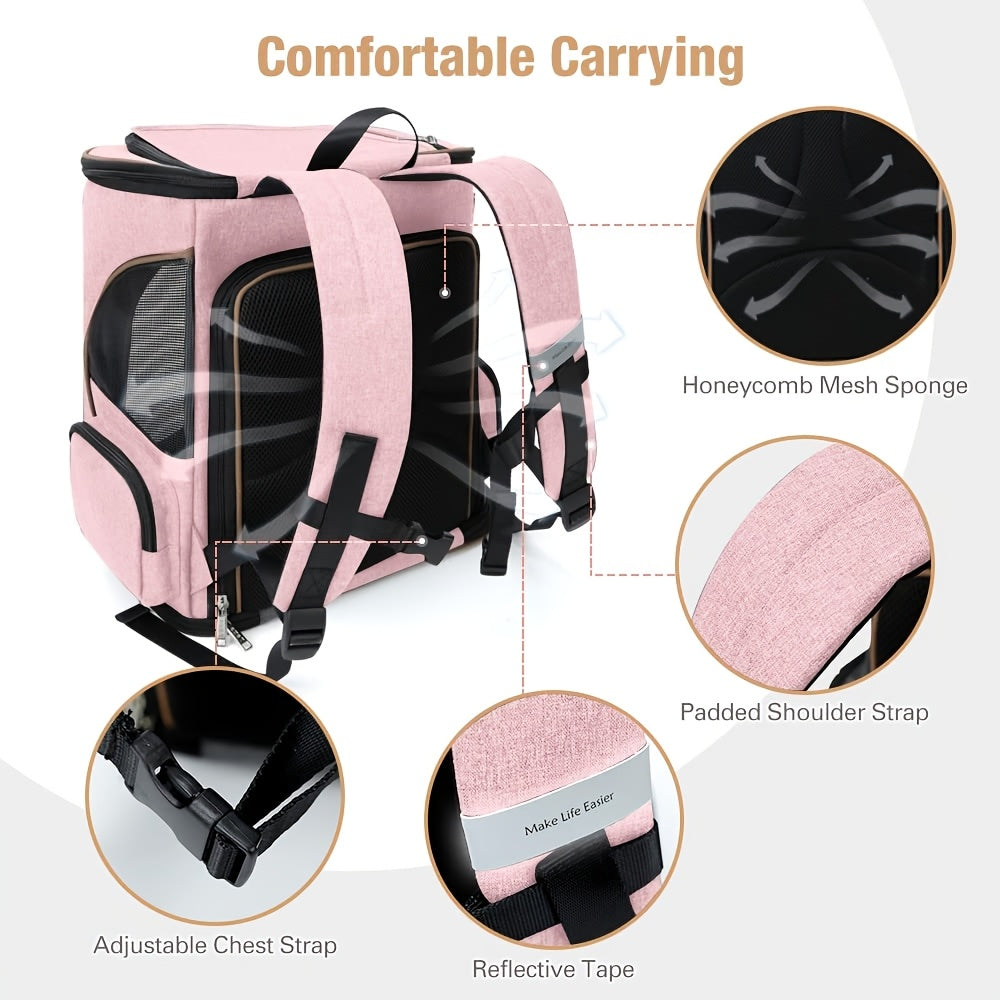 Lekesky Expandable Pet Carrier Backpack Breathable Mesh