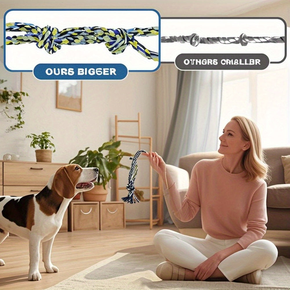 9pcs Dog Leash Toy Set for Small and Medium Dogs Durable Washable Interactive Toys