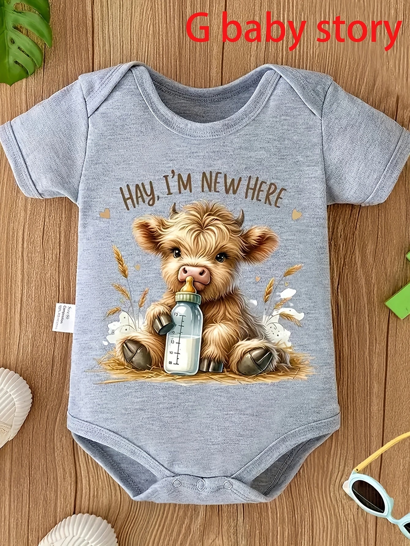 Cute Cartoon Cow Print Baby Jumpsuit Soft Cotton Pregnancy Gift for Outdoor Fun
