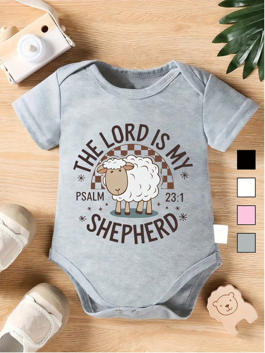 The Lord Is My Shepherd Cute Comfy Girl Onesie for Spring Summer 0-12 Months
