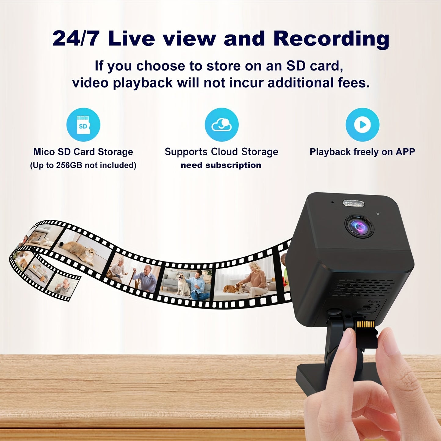 4 Pack Wireless Security Cameras 2K Ultra HD Night Vision Motion Detection Baby Monitor