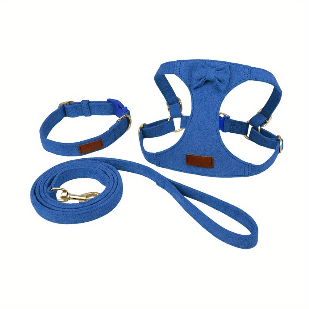 Adjustable Dog Harness Vest and Leash Set for Small to Medium Dogs and Kittens